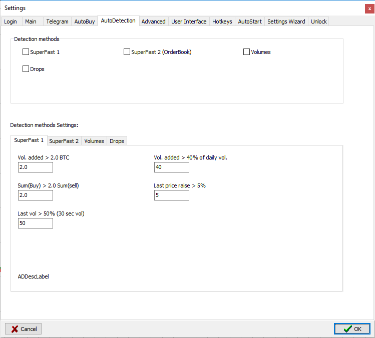 Auto Detection Tab Moon Bot Settings Auto Detection Tab