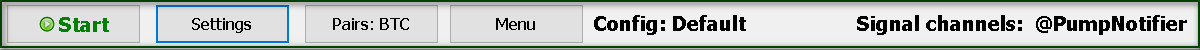 Main screen top bar